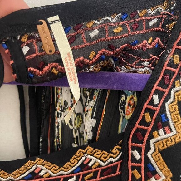 Free People boho Blouse top oversized tunic - Picture 3 of 6